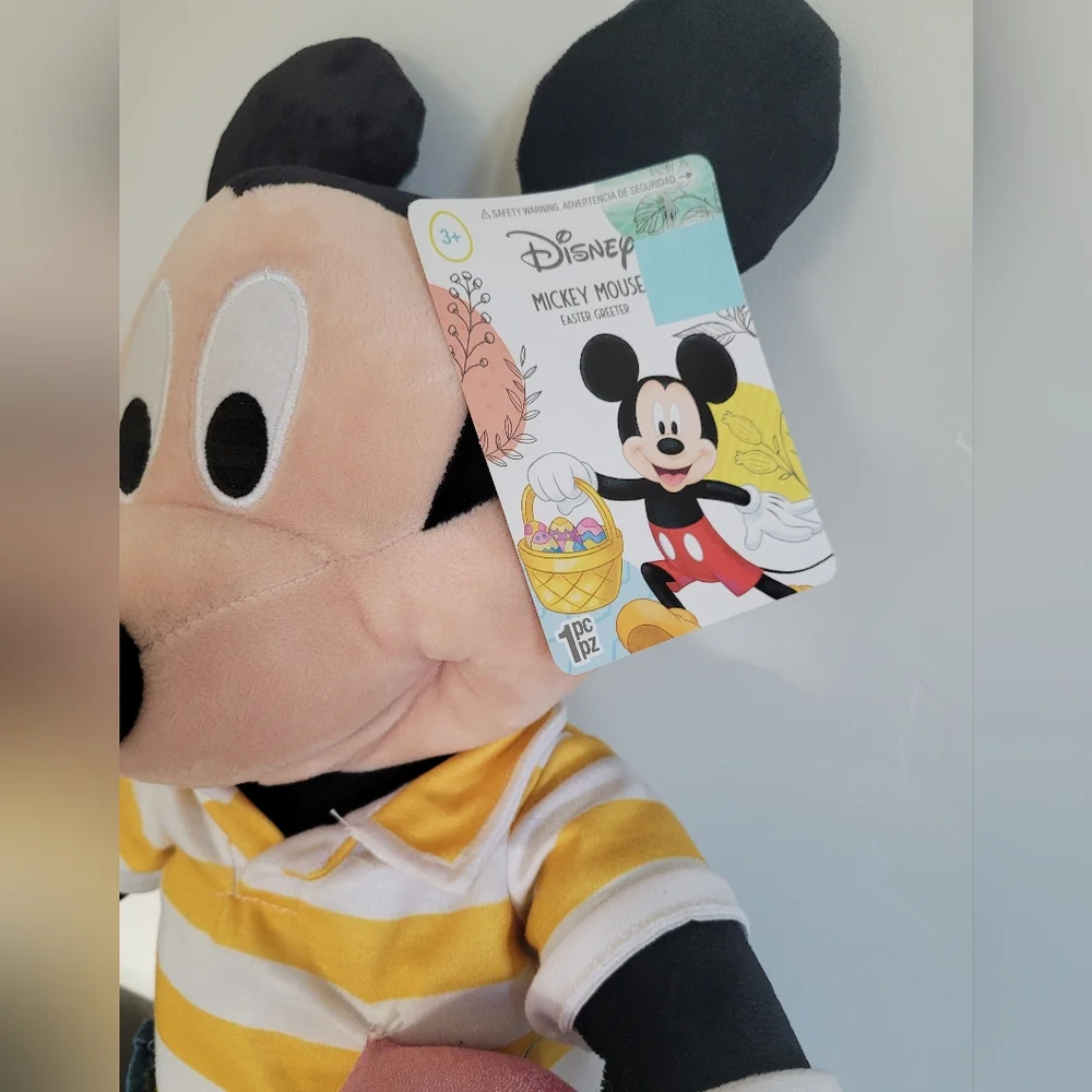 Easter Disney Mickey Mouse Door Greeter Plush NWT - Picture 2 of 5